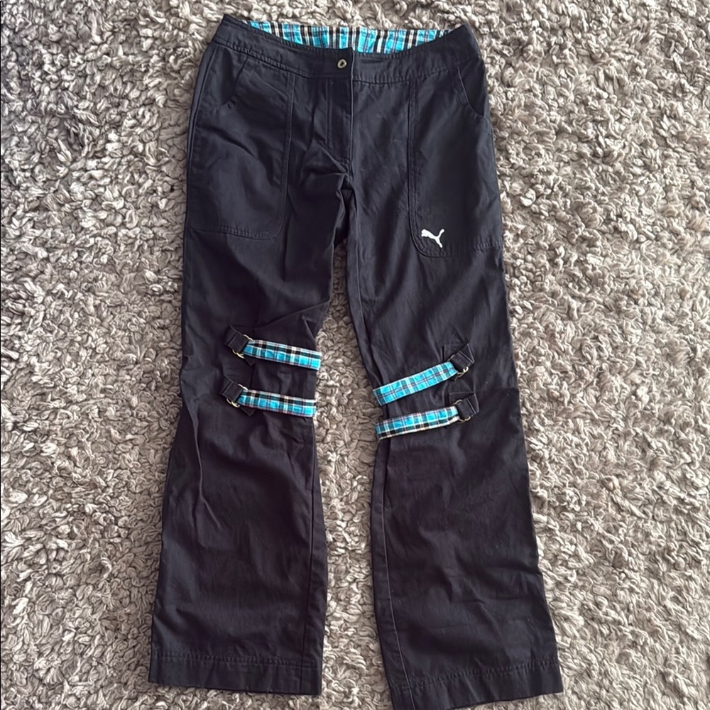 Puma Black Pants with Blue Accents
